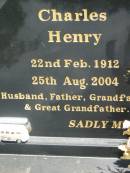 Charles Henry PRIOR,
22 Feb 1912 - 25 Aug 2004,
husband father grandfather great-grandfather;
Emily Christina Margaret PRIOR,
25 June 1912 - 29 Nov 2002,
wife mother grandmother great-grandmother;
Maclean cemetery, Beaudesert Shire