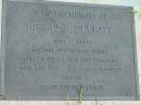 Bessie B. ELLIOTT,
1893 - 1987,
mother of Winifred, Bessie, Mervyn,
Thora, Erica & Dorothea,
mum & dad - William A. HOUSTON;
Maclean cemetery, Beaudesert Shire