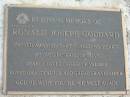 Ronald Joseph GODDARD,
died 21-7-87 aged 69 years,
husband of Olive,
father of Valerie,
grandfather great-grandfather;
Maclean cemetery, Beaudesert Shire