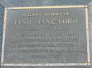 Elsie Jane LORD,
23-12-1901 - 22-09-1995,
died in her 94th year,
wife of Edward Merton LORD (dec),
mother mother-in-law grandmother great-grandmother
of Peter, Barry, Robert & families;
Maclean cemetery, Beaudesert Shire
