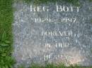 Reg BOTT,
1929 - 1997;
Maclean cemetery, Beaudesert Shire