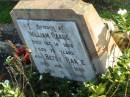 William RAABE, died 14 Dec 1926 aged 73 years;
Betsy RAABE, died 30 Jan 1934 aged 73 years;
Marburg Anglican Cemetery, Ipswich