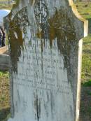 Ernest John, son of J.P. & A. WOODGATE,
died 27 Nov 1915 aged 8 years;
Marburg Anglican Cemetery, Ipswich