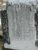 Rachel BOETTCHER, wife,
died 24 Feb 1926 aged 34 years;
Jean Dulcie, daughter of above,
died 14 April 1928 aged 8 years;
Marburg Lutheran Cemetery, Ipswich