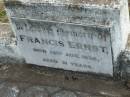 Francis ERNST,
died 14 Aug 1938 aged 31 years;
Marburg Lutheran Cemetery, Ipswich