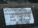 Susie Gertrude ROLL,
died 4 Dec 1956 aged 48 years;
Marburg Lutheran Cemetery, Ipswich
