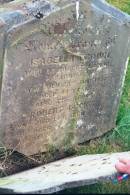 Isabella BROWN
d: Darnick 29 Jan 1878? aged 49
husband
Robert LOCKIE
d: 14 March?? 1890 aged 6?
also ??
Melrose cemetery, Roxburgshire, Scotland