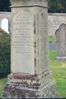 Thomas S PRINGLE
d: 27 Jun 1899 aged 32
son of Andrew PRINGLE
Janet Hall YOUNG
d: Hawick 14 Nov 1943 aged 71
wife of James PRINGLE
Thomas
d: Feb 1835? aged 7
Marian ??LIS
d: 12 Jan ?5 aged 71?
John PRINGLE
d? ?1842? aged 31?
and ??
Melrose cemetery, Roxburgshire, Scotland