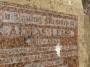 Aeneas LEANE,
1871 - 1956,
husband of late Mary Agnes LEANE (nee TROUSDELL),
father of Helen & Honora;
Meringandan cemetery, Rosalie Shire