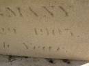 Johann SOMMER,
native of Germany,
died 29 April 1905 in 60th? year;
Meringandan cemetery, Rosalie Shire