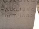 Michael GASKE,
born 29 Aug 1840,
died 1 Oct 1883;
Meringandan cemetery, Rosalie Shire
