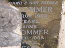 Franz A. SOMMER,
husband father,
died 20 Mar 1963 aged 89 years;
Berth SOMMER,
mother,
died 25 Dec 1968 aged 96 years;
Meringandan cemetery, Rosalie Shire