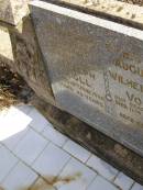 Joseph VOLL,
husband father,
died 13 June 1948 aged 83 years;
Augusta Wilhelmine VOLL,
mother,
died 11 April 1963 aged 87 years;
Meringandan cemetery, Rosalie Shire