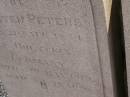 Karsten PETERS,
born 21 Aug 1834? Holstein Germany,
died 3 May 1919 aged 84 years;
Elsie Catarina PETERS,
born 18?4 Holstein Germany,
died 1 May 1891 aged 37 years;
Meringandan cemetery, Rosalie Shire