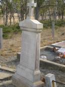 Anyta Beate BORGERT,
born 18 Aug 1830?,
died 23 April 1905 in 75th year;
John Nicholas BORGERT,
husband,
born 3 Jan 1820,
died 11 May 1912? aged 86 years;
John Nicholas BORGERT,
son,
born 23 May 1858,
died 12 May 1912?;
Meringandan cemetery, Rosalie Shire