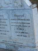 Henry Mark IZZARD,
born Rotherfield Sussex England 4 Feb 1857,
died Plainby 13 Oct 1927 aged 70 years;
George Edward IZZARD,
born Rotherfield Sussex England 21 Nov 1846,
died 5 June 1928 aged 81 years;
brothers of Mary Annie LAVENDER;
Meringandan cemetery, Rosalie Shire