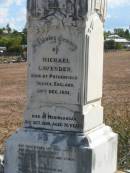 Michael LAVENDER
born Rotherfield Sussex England 29 Dec 1851,
died Meringandan 21 Oct 1928 aged 76 years;
Meringandan cemetery, Rosalie Shire