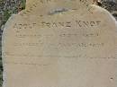 Adolf Franz KNOF
b: 29 Sep 1879, d: 20 Jan 1897
Minden Zion Lutheran Church Cemetery