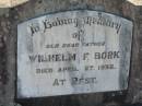 Wilhelm F BORK
27 Apr 1952
Minden Zion Lutheran Church Cemetery