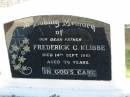 Frederick C KLIBBE
died 14 Sep 1961, aged 76
Minden Zion Lutheran Church Cemetery