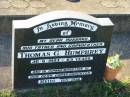 Thomas G HUMPHREY
30 Jun 1993 aged 65
commemoration of Heidi
b: 1971, d: 1996
MindenCoolana - St Johns Lutheran