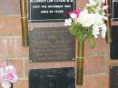 Audrey Constance PIKE,
25-3-1929 - 30-11-2001,
wife of Gordon,
mother of Kay & Murray,
nanna of Rhiannon & Sam;
Mooloolah cemetery, City of Caloundra