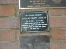 Dallas Mary CORLIS,
29-5-32 - 3-7-89,
mother of John,
daughter of Mary & Arch BALDWIN,
grandmother of Erin & Jemma;
Mooloolah cemetery, City of Caloundra