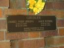 James John Spring GIRDLER,
05-12-1909 -12-07-1986;
Alice Esther GIRDLER,
05-12-1913 - 18-07-2004,
married 52 years;
Mooloolah cemetery, City of Caloundra