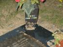 Edward George GLOVER,
born 19-6-02,
died 10-7-72;
Una GLOVER (nee LAXTON),
born 28-2-20,
died 30-11-06;
loved by Ron & Judi;
Mooloolah cemetery, City of Caloundra