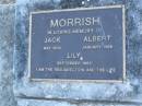 Jack MORRISH,
died May 1934;
Albert MORRISH,
died Jan 1966;
Lily MORRISH,
died Sept 1993;
Mooloolah cemetery, City of Caloundra