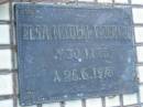Elsa Nicolai WOERNER,
born 30-1-1915,
died 25-6-1978;
Mooloolah cemetery, City of Caloundra