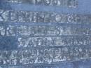 Erica Leigh MADSSEN,
died 5-4-87 aged 9 years;
Mooloolah cemetery, City of Caloundra