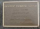 George Edward GOULD,
7-4-1918 - 30-8-1998,
husband of Mary,
father of Keren, Clement, William & Cathryn;
Mooloolah cemetery, City of Caloundra