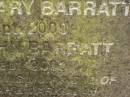 Valarie Mary BARRATT,
died 29 Sept 2000;
Alan John BARRATT,
died 23 Sept 2000;
mum & dad of Seeta, Leah & Mark, Alan;
Mooloolah cemetery, City of Caloundra