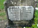 
Rose May CLARKE, wife mother,
died 26 Dec 1950 aged 64 years;
Mt Mort Cemetery, Ipswich
