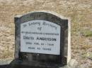 David ANDERSON
23 Feb 1929
aged 43 yrs
Mt Walker HistoricPublic Cemetery, Boonah Shire, Queensland
