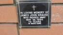 James John KRAUSE
d: 1 May 1994 aged 72
Mount Cotton St Pauls Lutheran Columbarium wall