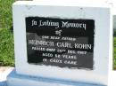 Heinrich Carl KOHN
20 Dec 1967, aged 68
Mount Beppo Apostolic Church Cemetery