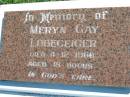 Meryn Gay LOBEGEIGER
4 Dec 1966, aged 18 hours
Mount Beppo Apostolic Church Cemetery
