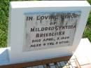 Mildred Cynthia BRIESCHKE
3 Apr 1929, aged 4 years 3 months
Mount Beppo Apostolic Church Cemetery
