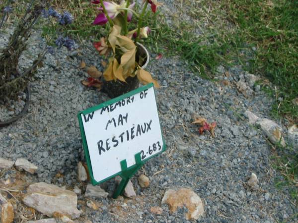 May RESTIEAUX;  | Mudgeeraba cemetery, City of Gold Coast  | 
