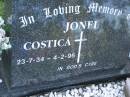 Costica JONEL,
23-7-34 - 4-2-96;
Mudgeeraba cemetery, City of Gold Coast