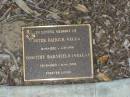 Peter Patrick VELLA,
14-6-1920 - 1-8-1991;
Dorothy Barnfield (VELLA),
28-6-1929 - 11-6-2001;
Mudgeeraba cemetery, City of Gold Coast