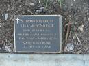 Lisa MCDONOUGH,
5-3-1973 - 21-2-2006,
loved by mum, dad, brother Adrian,
daughters Leiya, Sandy & Amber (decd);
Mudgeeraba cemetery, City of Gold Coast