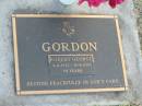 Robert George GORDON,
3-11-1932 - 21-4-2003 aged 70 years;
Mudgeeraba cemetery, City of Gold Coast