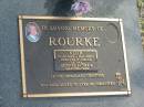 Keith ROURKE,
16-6-1929 - 14-1-2002,
husband of Val,
father grandfather of Leonie, Brian & Christine;
Mudgeeraba cemetery, City of Gold Coast