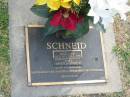 Doug SCHNEID,
30-5-1923 - 22-9-1998,
husband of Mary,
father of Diane & Margaret;
Mudgeeraba cemetery, City of Gold Coast