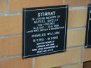Muriel Amelia STIRRAT (nee HIGGINS),
14-8-1917 - 19-6-1999,
wife mother grandmother;
Charles William STIRRAT,
15-7-1912 - 19-1-2002,
father of Lorraine & John,
grnadfather of Grant & Kellie;
Mudgeeraba cemetery, City of Gold Coast
