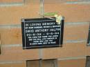 David Anthony HALPIN,
20-8-36 - 9-5-94,
husband father brother;
Mudgeeraba cemetery, City of Gold Coast