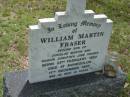 William Martin FRASER,
second son of
Douglas Martin & Marion Dorothea Jane FRASER,
born 23 Feb 1922 died Mundoolun 11 Dec 1997;
Mundoolun Anglican cemetery, Beaudesert Shire